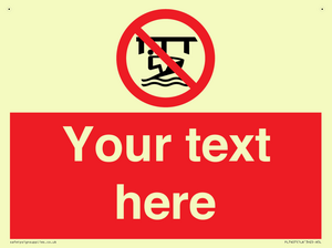 Custom Do not use watercraft in the vicinity of piers